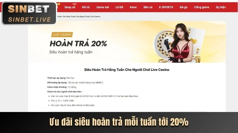 Thưởng nạp lại hàng tuần mksport